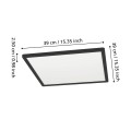 MINERARIO Plafon LED 39 cm IP54 czarny kwadratowy lampa ścienna / sufitowa