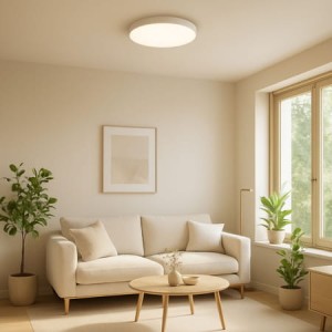 Plafon LED 36W okrągły biały Lampa sufitowa 3 barwy światła 40cm IP54 