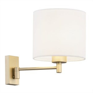Lampa ścienna złoty kinkiet z regulacją położenia idealny nad łóżko lub do salonu DOLCE 8370