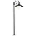 Argon ogrodowa lampa stojąca metal czarna mleczny klosz ERBA BIS 3284