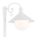 Argon ogrodowa lampa stojąca metal biała mleczny klosz ERBA BIS 3295
