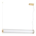 ARGON lampa wisząca z ryflowanego szkła tuba 120 cm mosiądz, LED 3000K HAMPTON 8624 glamour 