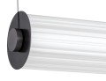 ARGON lampa wisząca z ryflowanego szkło tuba 120 cm tytan szczotkowany, LED HAMPTON 8625