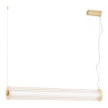 ARGON lampa wisząca z ryflowane szkło tuba 80 cm mosiądz, LED 3000K HAMPTON 8627