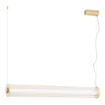 ARGON lampa wisząca z ryflowane szkło tuba 80 cm mosiądz, LED 3000K HAMPTON 8627