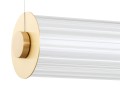 ARGON lampa wisząca z ryflowane szkło tuba 80 cm mosiądz, LED 3000K HAMPTON 8627