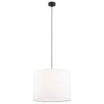 ARGON lampa wisząca biały tkaninowy abażur HILARY 4085