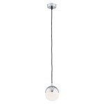 ARGON lampa wisząca chrom do salonu biały klosz mała LIVIA 4032