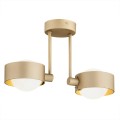 ARGON lampa wisząca IP44, lampa do łazienki podwójna na żarówki z kloszami okrągłymi, złota MASSIMO PLUS 7215