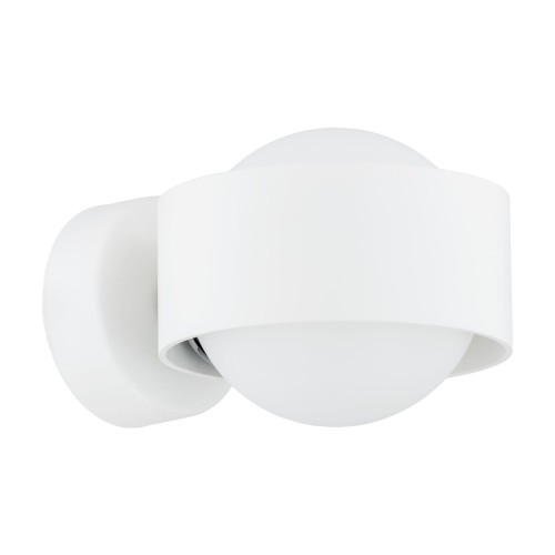 ARGON lampa pojedynczy kinkiet okrągły na żarówkę biały MASSIMO PLUS 8057