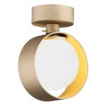 ARGON lampa natynkowa, reflektor łazienkowy złoty nad lustro MASSIMO PLUS 8567