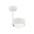 ARGON lampa wisząca, lampa sufitowa pojedyncza na żarówkę z kloszem okrągłym ze szkła biała MASSIMO PLUS 8058 