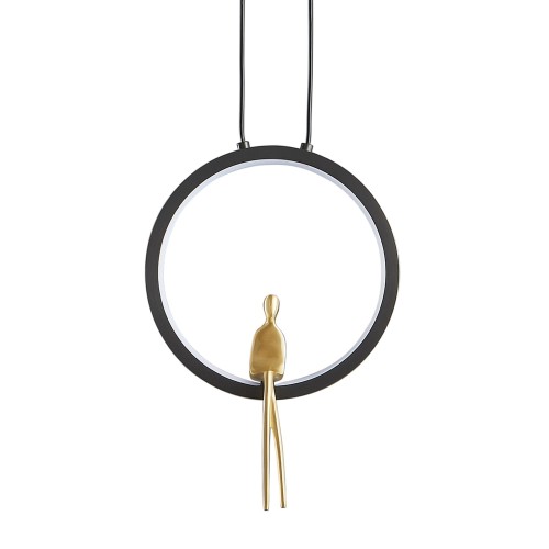 STEP INTO DESIGN Lampa wisząca AMICI led czarno złota 27 cm ST-D7774 black