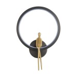 STEP INTO DESIGN kinkiet Lampa ścienna AMICI RING LED czarno złota 27 cm ST-B3607 black 