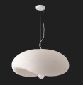 STEP INTO DESIGN Lampa wisząca STONE FLAT biała 60 cm do salonu DN429-600 