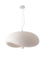 STEP INTO DESIGN Lampa wisząca STONE FLAT biała 40 cm nad stół DN429-400 