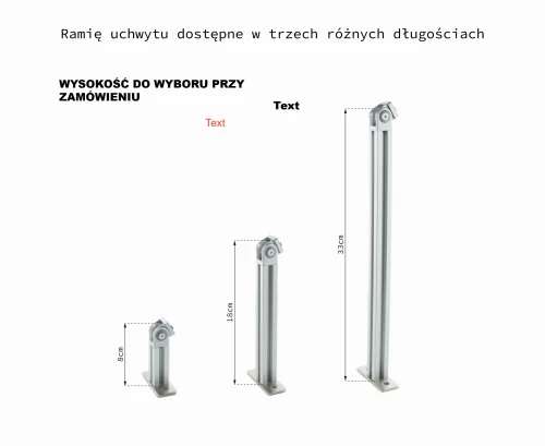 Uchwyt montażowy regulowany 90° RM1 do oprawy GARDEN