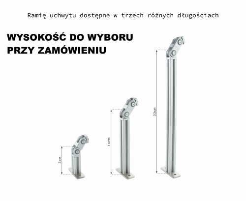 Uchwyt montażowy regulowany 180° RM2 do oprawy GARDEN