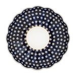 Kinkiet ceramika Bolesławiec lampa muszla granatowa na ściane BOLL 8933 Argon x Manufaktura w Bolesławcu