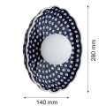 Kinkiet ceramika Bolesławiec lampa muszla granatowa na ściane BOLL 8933 Argon x Manufaktura w Bolesławcu