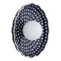 Kinkiet ceramika Bolesławiec lampa muszla granatowa na ściane BOLL 8933 Argon x Manufaktura w Bolesławcu