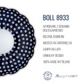 Kinkiet ceramika Bolesławiec lampa muszla granatowa na ściane BOLL 8933 Argon x Manufaktura w Bolesławcu