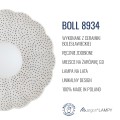 Kinkiet ceramika Bolesławiec lampa muszla biała rękodzieło na ścianę BOLL 8934 Argon i Manufaktura w Bolesławcu