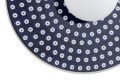 Kinkiet ceramika Bolesławiec lampa  plaski talerz granatowy kulka na ścianę BOLL 8935 Argon i Manufaktura w Bolesławcu