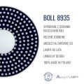 Kinkiet ceramika Bolesławiec lampa  plaski talerz granatowy kulka na ścianę BOLL 8935 Argon i Manufaktura w Bolesławcu