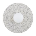 Lampa płaski kinkiet ceramika Bolesławiec  plus kulka biała na ścianę BOLL 8936 Argon i Manufaktura w Bolesławcu
