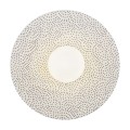 Lampa płaski kinkiet ceramika Bolesławiec  plus kulka biała na ścianę BOLL 8936 Argon i Manufaktura w Bolesławcu
