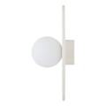 Lampa płaski kinkiet ceramika Bolesławiec  plus kulka biała na ścianę BOLL 8936 Argon i Manufaktura w Bolesławcu