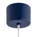 Lampa wisząca ceramika Bolesławiec  ręcznie zdobiona  granatowa, biała kulka BOLL 8937 Argon i Manufaktura w Bolesławcu