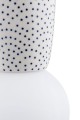 Lampa wisząca ceramika Bolesławiec ręcznie zdobiona, biała kulka  BOLL 8938 Argon i Manufaktura w Bolesławcu