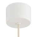 Lampa wisząca ceramika Bolesławiec ręcznie zdobiona, biała kulka  BOLL 8938 Argon i Manufaktura w Bolesławcu