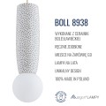 Lampa wisząca ceramika Bolesławiec ręcznie zdobiona, biała kulka  BOLL 8938 Argon i Manufaktura w Bolesławcu