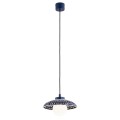 Lampa wisząca ceramika Bolesławiec  ręcznie zdobiona granatowa muszla kulka BOLL 8948 Argon i Manufaktura w Bolesławiec