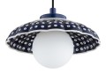 Lampa wisząca ceramika Bolesławiec  ręcznie zdobiona granatowa muszla kulka BOLL 8948 Argon i Manufaktura w Bolesławiec