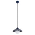 Lampa wisząca ceramika Bolesławiec  ręcznie zdobiona granatowa muszla kulka BOLL 8948 Argon i Manufaktura w Bolesławiec