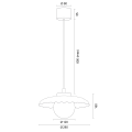 Lampa wisząca ceramika Bolesławiec  ręcznie zdobiona granatowa muszla kulka BOLL 8948 Argon i Manufaktura w Bolesławiec