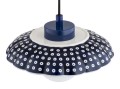 Lampa wisząca ceramika Bolesławiec  ręcznie zdobiona granatowa muszla kulka BOLL 8948 Argon i Manufaktura w Bolesławiec