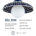 Lampa wisząca ceramika Bolesławiec  ręcznie zdobiona granatowa muszla kulka BOLL 8948 Argon i Manufaktura w Bolesławiec
