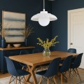 Lampa wisząca ceramika Bolesławiec ręcznie zdobiona muszla kulka na G9 BOLL 8947 Argon i Manufaktura w Bolesławcu
