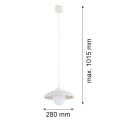 Lampa wisząca ceramika Bolesławiec ręcznie zdobiona muszla kulka na G9 BOLL 8947 Argon i Manufaktura w Bolesławcu