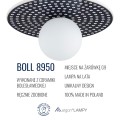 Lampa wisząca ceramika Bolesławiec płaska niebieska ręcznie zdobiona BOLL 8950 Argon x Manufaktura w Bolesławcu