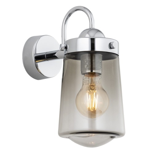 ARGON kinkiet elegancka lampa ścienna chrom dymny klosz IP44  PASADENA 4718