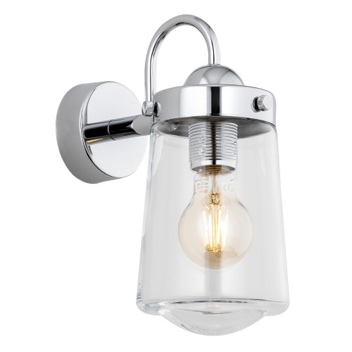 Argon kinkiet elegancka lampa ścienna IP44 chrom przezroczysty klosz PASADENA 4719 do łazienki