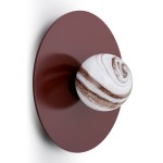 Argon plafon czekoladowy brąz plafon okrągły kinkiet z kulką marmur alabaster PIAVA 8446