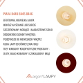 Argon plafon czekoladowy brąz plafon okrągły kinkiet z kulką marmur alabaster PIAVA 8446