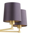 ARGON lampa wisząca do salonu mosiężny żyrandol śliwkowy abażur PRINCETON 2188